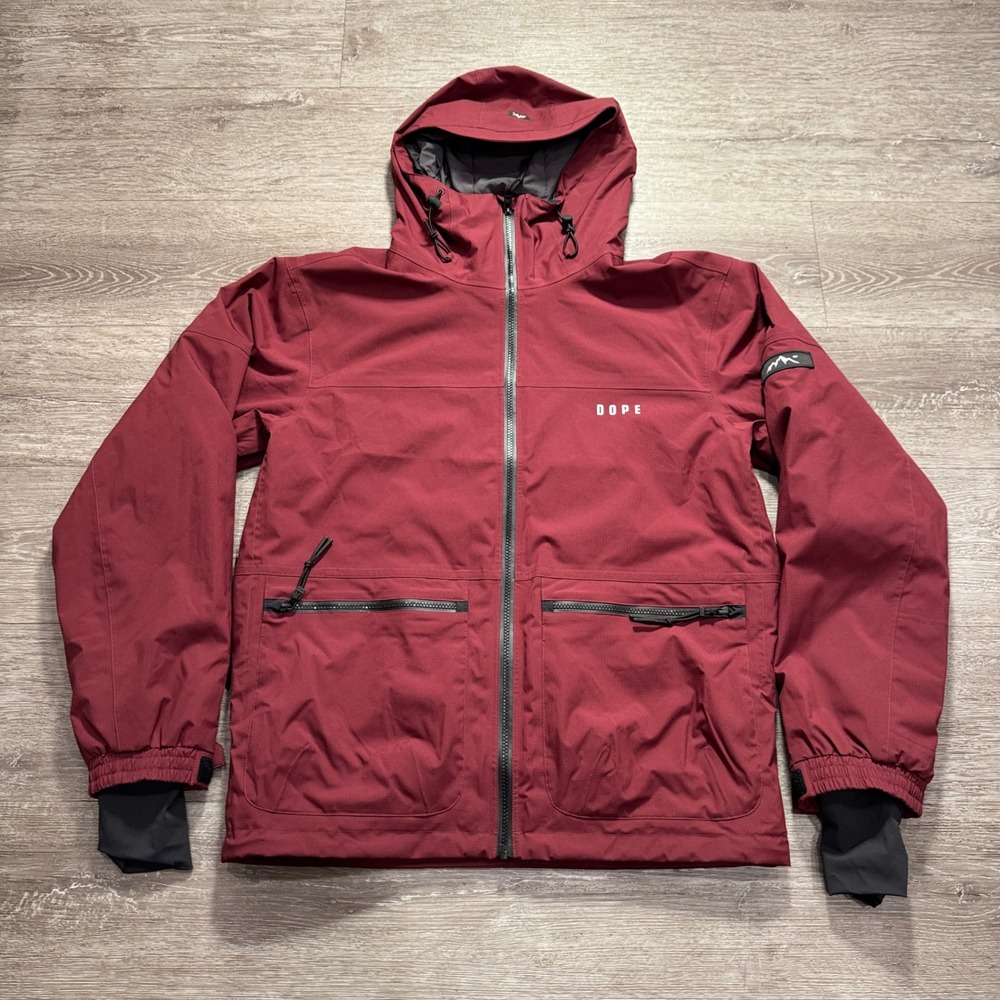Dope Jacket Mens M Burgundy Vertex Ski Snow Snowboard Winter Coat Gorpcore Logo
